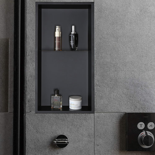DecoMust Matte Black Shower Niche with Shelf & Reviews - Wayfair Canada